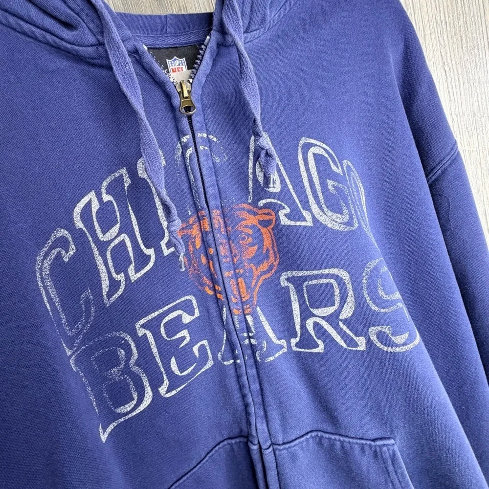 NFL Chicago Bears Blue Hooded Sweatshirt Jacket